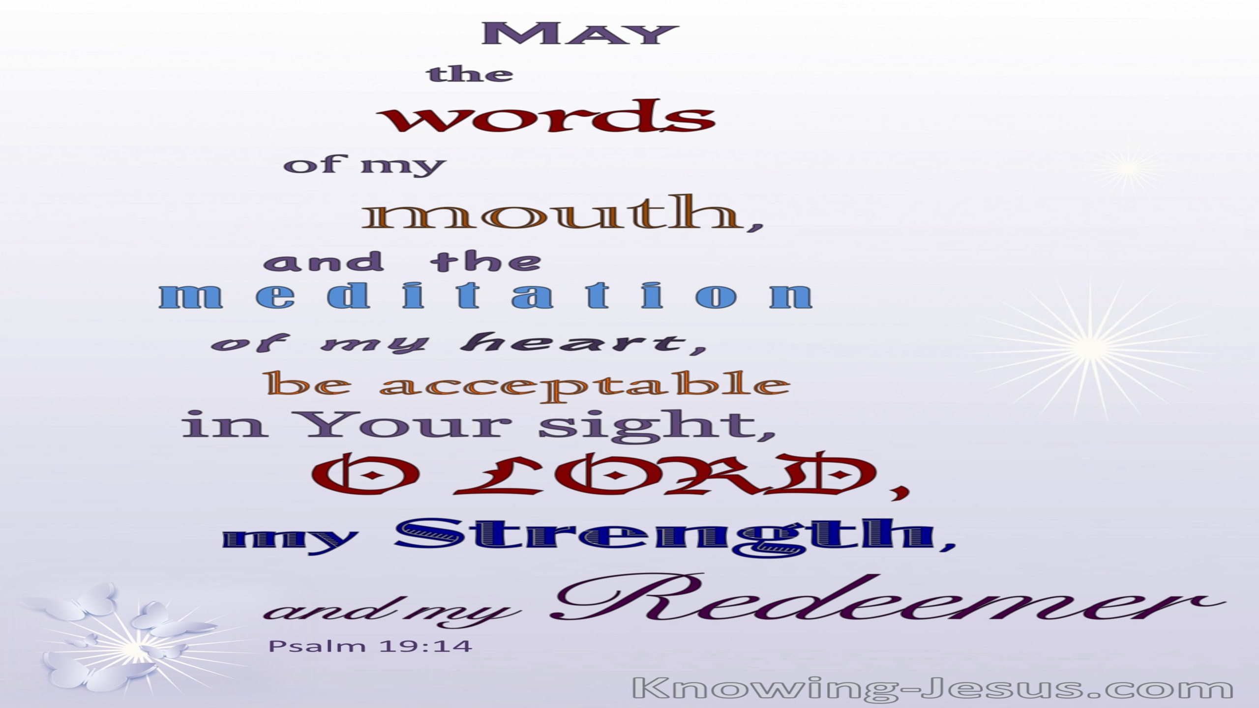 Psalm 19:14 May My Words Be Acceptable To Thee (purple)